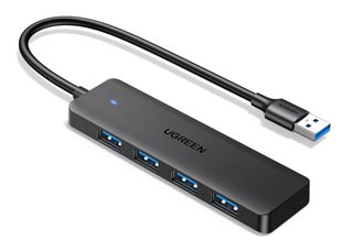 UGREEN USB Type A to 4-Port USB 3.0 Hub - Black [25851]