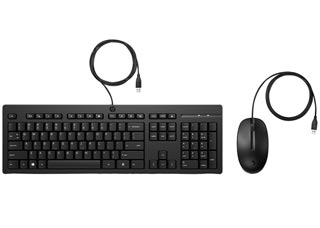 HP 225 Wired Mouse and Keyboard Combo - GR Layout - Black [AX2Y7AA]