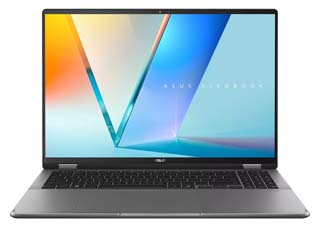 Asus Vivobook 16 Flip OLED (TP3607AA-OLED-SI036W) - Ultra 9-386H - 32GB - 1TB SSD - Intel Graphics - Win 11 Home - Touch Display [90NB17B1-M00360]