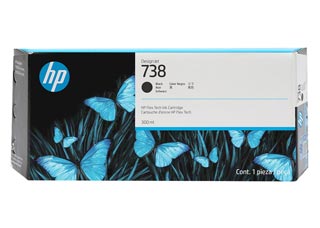 HP 738 DesignJet Ink Cartridge Black - 300ml