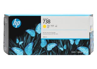 HP 738 DesignJet Ink Cartridge Yellow - 300ml