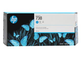 HP 738 DesignJet Ink Cartridge Cyan - 300ml