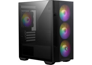 MSI MAG Forge M100R ARGB Windowed Mini ATX Tower Case Tempered Glass Panel - Black [MAG FORGE M100R]