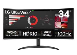 LG Electronics 34WR50QK-B Quad HD 34¨ Curved Ultra Wide LED VA - 100Hz / 5ms - HDR Ready