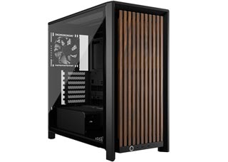 Corsair FRAME 4000D Wood RS Windowed Mid-Tower Tempered Glass - Black/Walnut [CC-9011340-WW]