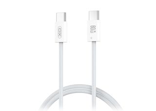 XO NB-Q273 Καλώδιο USB 2.0 Type-C (Male) - Type-C (Male) - 3A Power Delivery - 60W - 1.0m - White [NB-Q273 WHITE]