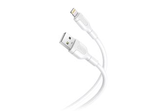 XO NB212 Καλώδιο USB 2.0 Type-A (Male) - Lightning (Male) - 2.1A Power Delivery - 10.5W - 1.0m - White [NB212 WHITE Lightning]