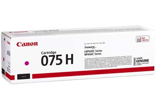 Canon 075H High Yield Magenta Toner Cartridge 6367C002 Original 2500 Pages for i-SENSYS MF664Cdw MF667Cdw LBP646Cdw LBP647Cdw