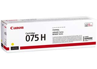 Canon 075 H High Capacity Yellow Toner Cartridge 6366C002 for Canon i-SENSYS MF660C/LBP640 series Up to 2,500 Pages