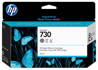 HP 730 Gray DesignJet Ink Cartridge 130ml