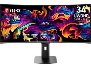 MSI MPG 341CQR X36 Quad HD 34¨ Curved Ultra Wide QD-OLED - 360Hz / 0.03ms with AMD FreeSync Premium Pro - G-Sync Compatible - HDR Ready