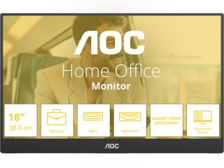 AOC 16T20E2 Full HD 15.6¨ Wide LED IPS - 60Hz / 4ms Portable - USB Type-C [16T20E2]