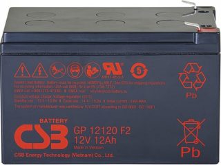 CSB GP12120F2 Universal Replacement Battery Cartridge 12V 12Ah (152.9x95.1x99mm)