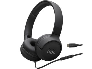JBL Tune 520C Wired On-Ear Headphones - Black