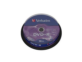 Verbatim DVD+R Matt Silver 10-Pack Spindle 16x Speed (4.7GB) [43498]