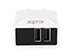 Approx 2-port USB Adapter Travel Charger - White [USBWALL21W] Εικόνα 2