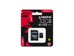 Kingston Canvas Go 32GB micro SDHC Class 10 UHS-1 U3 + SD Adapter [SDCG2/32GB] Εικόνα 2