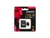 Kingston Canvas React 128GB micro SDXC Class 10 UHS-1 U3 + SD Adapter [SDCR/128GB] Εικόνα 2