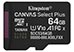 Kingston Canvas Select Plus Gen 3 64GB micro SDXC Class 10 UHS-1 U1 V10 A1 + SD Adapter [SDCS3/64GB] Εικόνα 2