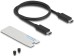 Delock External USB-C 4.0 RGB Aluminium Enclosure for M.2 NVMe SSD with Fan [42025] Εικόνα 4