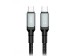 XO Καλώδιο Φόρτισης USB Type-C (Male) to USB Type-C (Male) - 240W - 1.0m - Black [NB-Q264A] Εικόνα 2