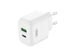 XO L137 20W Charger - 1x USB-A & 1x USB-C - White [L137 WHITE] Εικόνα 3