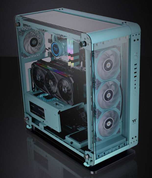 Thermaltake Core P6 Windowed Mid-Tower Case Tempered Glass Turquoise  CA-1V2-00MBWN-00 Κουτιά Msystems